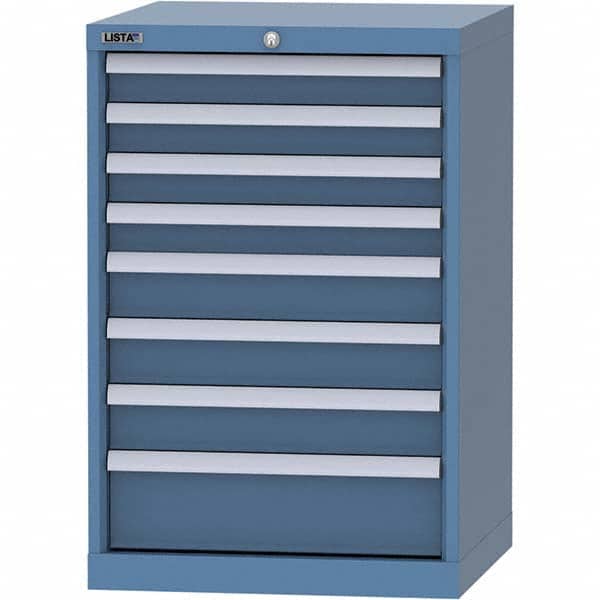 LISTA - 8 Drawer, 84 Compartment Bright Blue Steel Modular Storage Cabinet - Eagle Tool & Supply