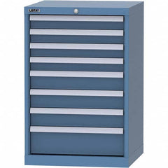 LISTA - 8 Drawer, 84 Compartment Bright Blue Steel Modular Storage Cabinet - Eagle Tool & Supply