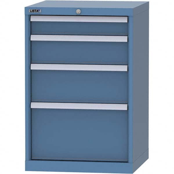 LISTA - 4 Drawer, 84 Compartment Bright Blue Steel Modular Storage Cabinet - Eagle Tool & Supply