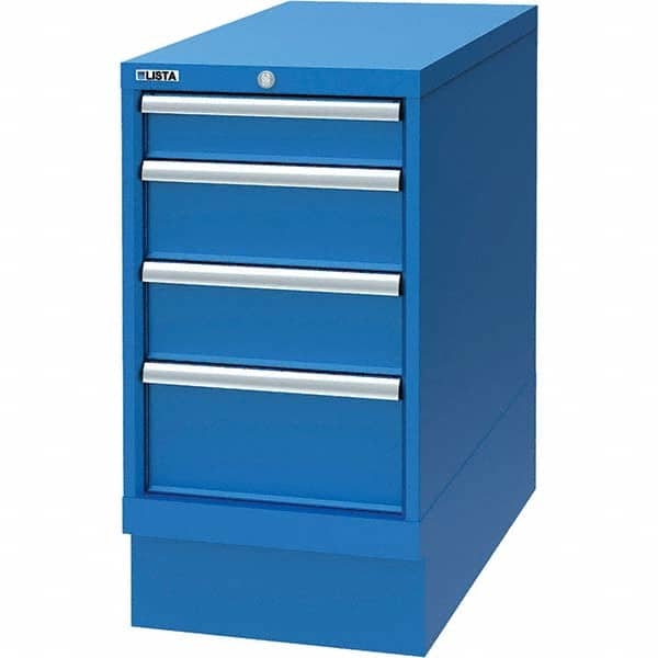 LISTA - 4 Drawer, 34 Compartment Bright Blue Steel Modular Storage Cabinet - Eagle Tool & Supply