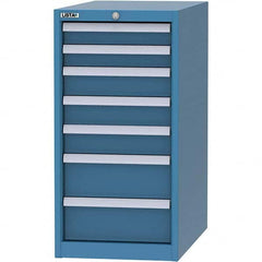 LISTA - 7 Drawer, 45 Compartment Bright Blue Steel Modular Storage Cabinet - Eagle Tool & Supply