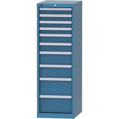 LISTA - 10 Drawer, 216 Compartment Bright Blue Steel Modular Storage Cabinet - Eagle Tool & Supply