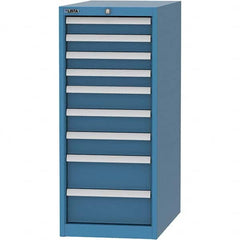 LISTA - 9 Drawer, 45 Compartment Bright Blue Steel Modular Storage Cabinet - Eagle Tool & Supply
