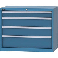LISTA - 4 Drawer, 84 Compartment Bright Blue Steel Modular Storage Cabinet - Eagle Tool & Supply
