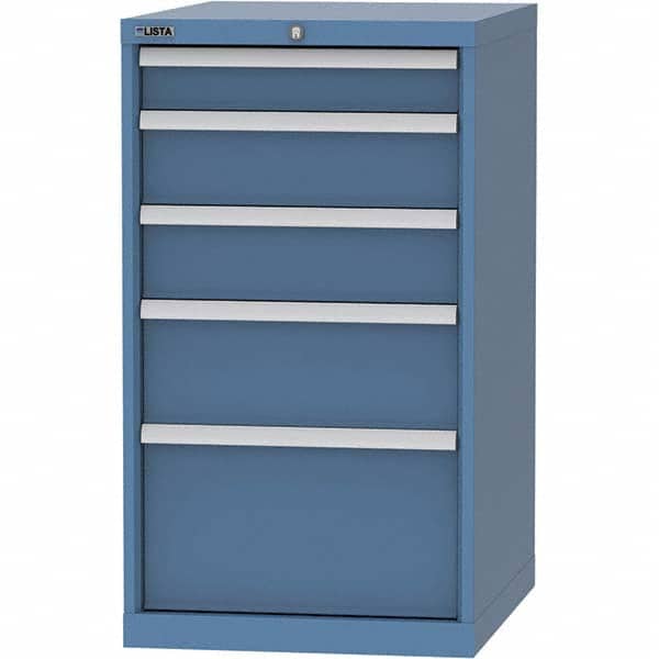 LISTA - 5 Drawer, 99 Compartment Bright Blue Steel Modular Storage Cabinet - Eagle Tool & Supply