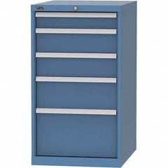 LISTA - 5 Drawer, 99 Compartment Bright Blue Steel Modular Storage Cabinet - Eagle Tool & Supply