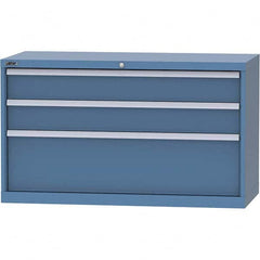 LISTA - 3 Drawer, 99 Compartment Bright Blue Steel Modular Storage Cabinet - Eagle Tool & Supply