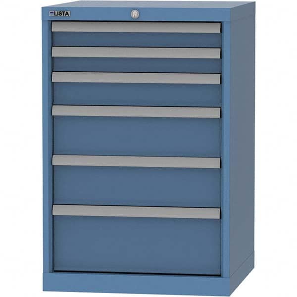 LISTA - 6 Drawer, 84 Compartment Bright Blue Steel Modular Storage Cabinet - Eagle Tool & Supply