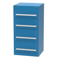 Vidmar - 4 Drawer Bright Blue Steel Modular Storage Cabinet - Eagle Tool & Supply