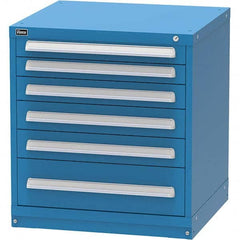Vidmar - 6 Drawer Bright Blue Steel Modular Storage Cabinet - Eagle Tool & Supply
