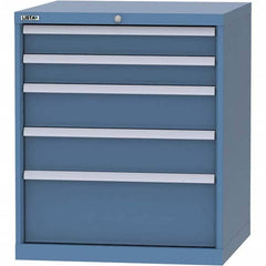 LISTA - 5 Drawer, 45 Compartment Bright Blue Steel Modular Storage Cabinet - Eagle Tool & Supply