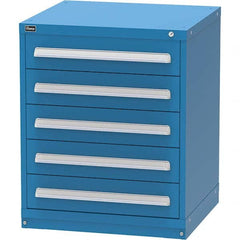 Vidmar - 5 Drawer Bright Blue Steel Modular Storage Cabinet - Eagle Tool & Supply