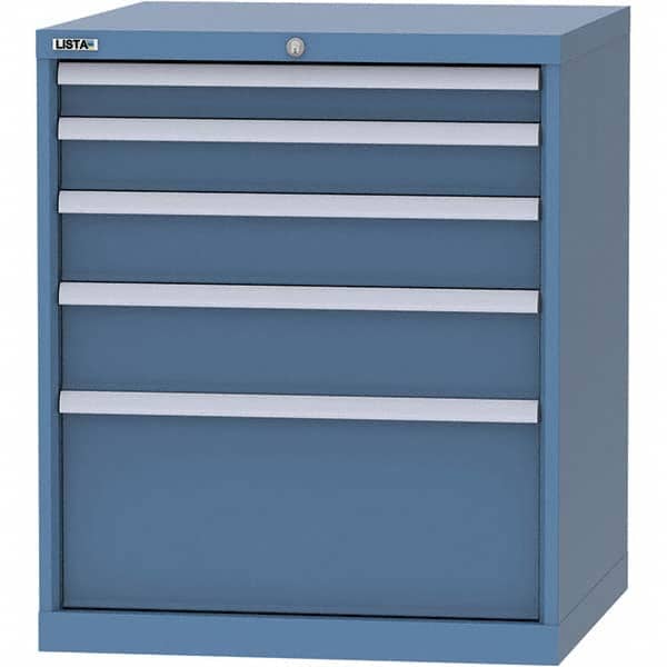 LISTA - 5 Drawer, 45 Compartment Bright Blue Steel Modular Storage Cabinet - Eagle Tool & Supply