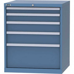 LISTA - 5 Drawer, 45 Compartment Bright Blue Steel Modular Storage Cabinet - Eagle Tool & Supply