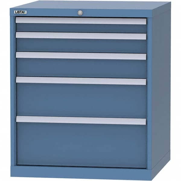 LISTA - 5 Drawer, 45 Compartment Bright Blue Steel Modular Storage Cabinet - Eagle Tool & Supply