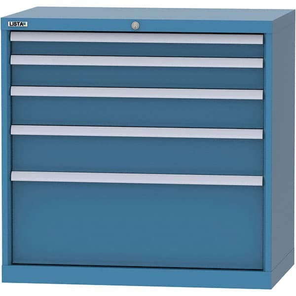 LISTA - 4 Drawer, 84 Compartment Bright Blue Steel Modular Storage Cabinet - Eagle Tool & Supply