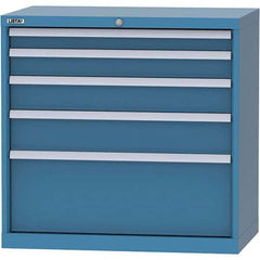 LISTA - 4 Drawer, 84 Compartment Bright Blue Steel Modular Storage Cabinet - Eagle Tool & Supply