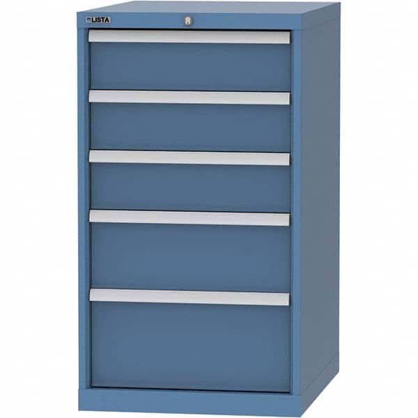 LISTA - 5 Drawer, 99 Compartment Bright Blue Steel Modular Storage Cabinet - Eagle Tool & Supply