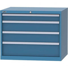 LISTA - 4 Drawer, 84 Compartment Bright Blue Steel Modular Storage Cabinet - Eagle Tool & Supply