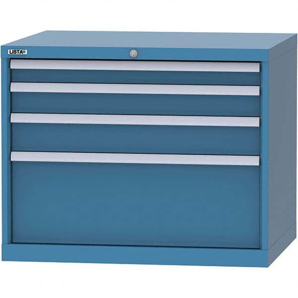 LISTA - 4 Drawer, 84 Compartment Bright Blue Steel Modular Storage Cabinet - Eagle Tool & Supply