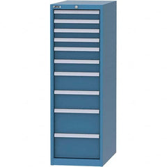 LISTA - 10 Drawer, 45 Compartment Bright Blue Steel Modular Storage Cabinet - Eagle Tool & Supply