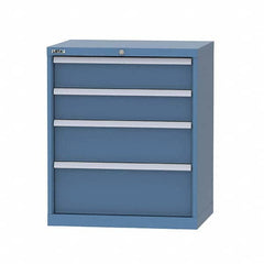 LISTA - 7 Drawer, 124 Compartment Bright Blue Steel Modular Storage Cabinet - Eagle Tool & Supply