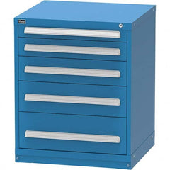 Vidmar - 5 Drawer Bright Blue Steel Modular Storage Cabinet - Eagle Tool & Supply