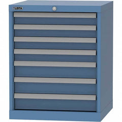 LISTA - 7 Drawer, 84 Compartment Bright Blue Steel Modular Storage Cabinet - Eagle Tool & Supply