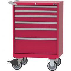 LISTA - 6 Drawer, 124 Compartment Bright Blue Steel Modular Storage Cabinet - Eagle Tool & Supply