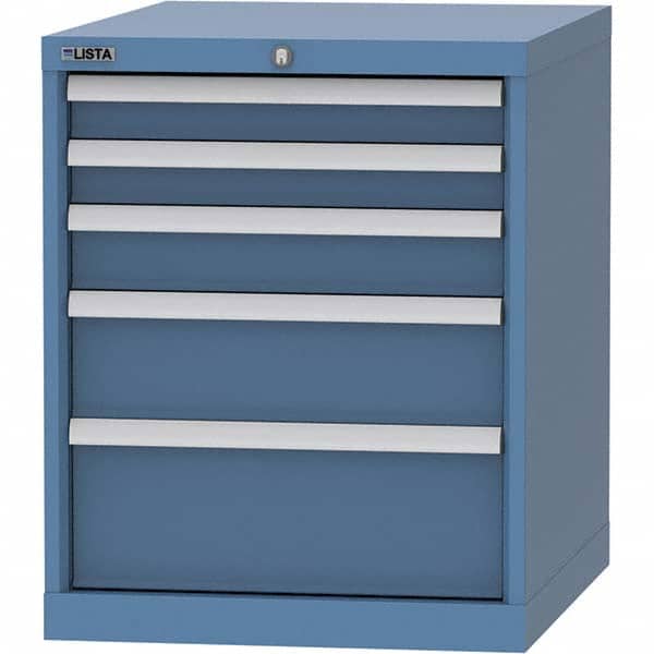 LISTA - 5 Drawer, 99 Compartment Red Steel Modular Storage Cabinet - Eagle Tool & Supply