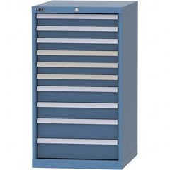 LISTA - 10 Drawer, 99 Compartment Bright Blue Steel Modular Storage Cabinet - Eagle Tool & Supply