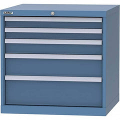 LISTA - 5 Drawer, 45 Compartment Bright Blue Steel Modular Storage Cabinet - Eagle Tool & Supply