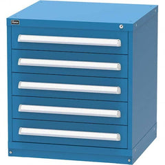 Vidmar - 5 Drawer Bright Blue Steel Modular Storage Cabinet - Eagle Tool & Supply