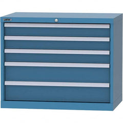 LISTA - 5 Drawer, 84 Compartment Bright Blue Steel Modular Storage Cabinet - Eagle Tool & Supply