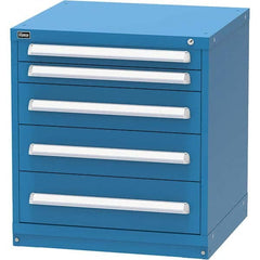 Vidmar - 5 Drawer, 124 Compartment Bright Blue Steel Modular Storage Cabinet - Eagle Tool & Supply