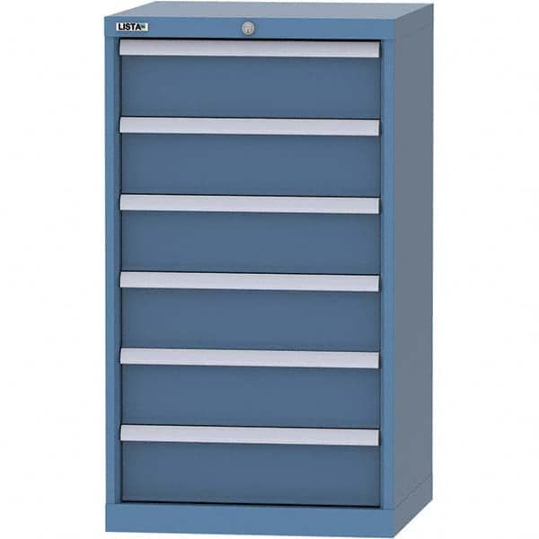 LISTA - 6 Drawer, 84 Compartment Bright Blue Steel Modular Storage Cabinet - Eagle Tool & Supply