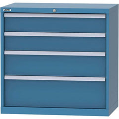 LISTA - 4 Drawer, 84 Compartment Bright Blue Steel Modular Storage Cabinet - Eagle Tool & Supply