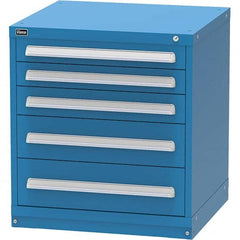 Vidmar - 5 Drawer Bright Blue Steel Modular Storage Cabinet - Eagle Tool & Supply