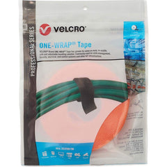 Velcro Brand - Cable Ties; Cable Tie Type: Reusable Cable Tie ; Material: Hook and Loop ; Color: Orange ; Overall Length (Feet): 15 ; Overall Length (Decimal Inch): 180.00000 ; Maximum Bundle Diameter (Inch): 0.75 - Exact Industrial Supply