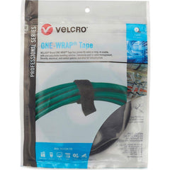 Velcro Brand - Cable Ties; Cable Tie Type: Reusable Cable Tie ; Material: Hook and Loop ; Color: Black ; Overall Length (Feet): 15 ; Overall Length (Decimal Inch): 180.00000 ; Maximum Bundle Diameter (Inch): 0.5 - Exact Industrial Supply