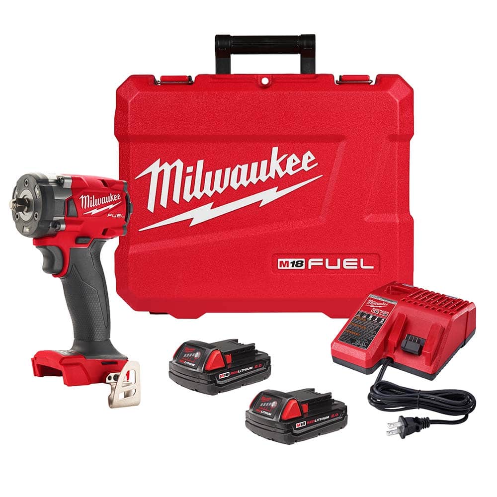Milwaukee Tool - Cordless Impact Wrenches & Ratchets Voltage: 18.00 Drive Size (Inch): 3/8 - Eagle Tool & Supply