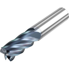 Corner Radius End Mill: 1/4″ Dia, 3/4″ LOC, 0.015″ Radius, 5 Flutes, Solid Carbide 2-1/2″ OAL, 1/4″ Shank Dia, 40 ° Helix, HTA Coated, Corner Radius End, Series STS540
