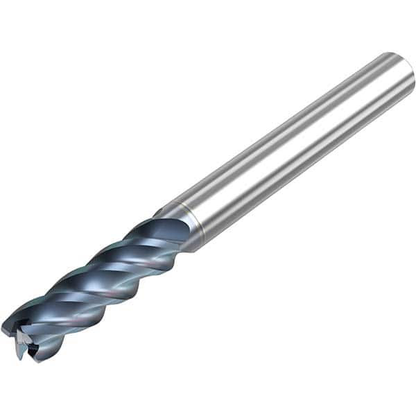 Niagara Cutter - 1/4" Diam 4 Flute Solid Carbide 0.02" Corner Radius End Mill - Eagle Tool & Supply