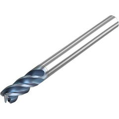 Corner Radius End Mill: 1/4″ Dia, 1/2″ LOC, 0.02″ Radius, 4 Flutes, Solid Carbide 2-1/2″ OAL, 1/4″ Shank Dia, 40 ° Helix, HTA Coated, Corner Radius End, Series STR440.2
