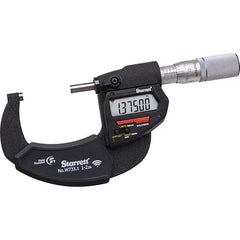 Starrett - Electronic Outside Micrometers Minimum Measurement (Decimal Inch): 1 Minimum Measurement (mm): 25 - Eagle Tool & Supply