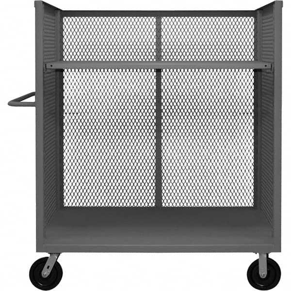 Durham - 3,000 Lb Capacity 1-Shelf 3-Sided Mesh Truck - Eagle Tool & Supply