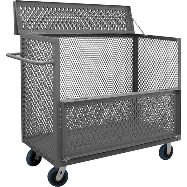Durham - 3,600 Lb Capacity 1-Shelf 3-Sided Mesh Truck - Eagle Tool & Supply