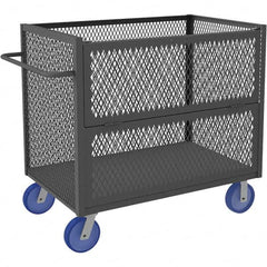 Durham - 3,600 Lb Capacity 1-Shelf 3-Sided Mesh Truck - Eagle Tool & Supply