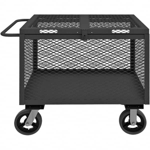 Durham - 2,000 Lb Capacity 1-Shelf 4-Sided Mesh Box Truck - Eagle Tool & Supply