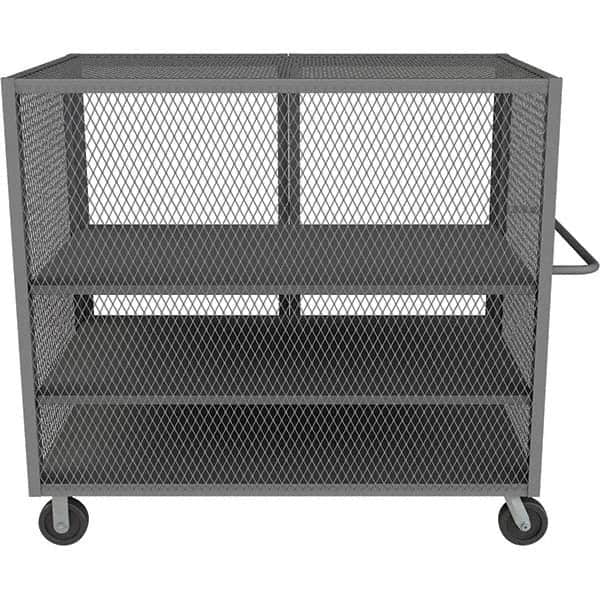 Durham - 2,000 Lb Capacity 3-Shelf Security Mesh Truck - Eagle Tool & Supply